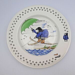 Coalport Paddington Bear Child's Plate (1983, "Rainy Day" pattern)